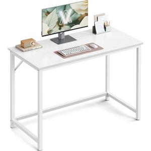 VASAGLE Scrivania per Computer, Postazione Lavoro, 50 x 100 x 76 cm, Scrivania da Ufficio, Studio Camera da Letto Soggiorno, Bianco Acero e Bianco Nuvola LWD041W44