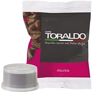 CAFFÈ TORALDO | Compatibile Espresso Point* | Caffè Selezionato, Tostato e Torrefatto in Italia | Eccellenza del Caffè Napoletano (100 Capsule, Miscela Classica)