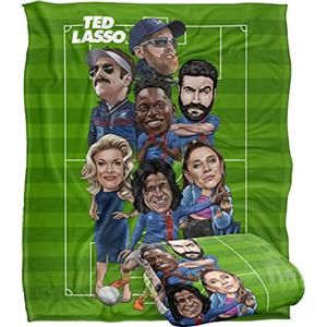 LOGOVISION Ted Lasso Team Lasso On The Pitch Coperta super morbida al tatto setoso - 152 x 127 cm