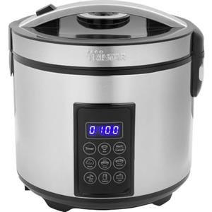 Tristar Cuociriso E Vaporiera XL (2,2 L), Mantenimento In Caldo 24 H, 7 Programmi, Pannello Digitale, Timer, Per 8-10 Persone, BPA Free, Incl. Accessori, Argento, RK-6138