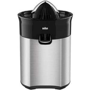 Braun CJ5050BK Spremiagrumi, Avvio e Arresto Automatici, Base Antiscivolo, Pratico Beccuccio, Coperchio di Protezione, Sistema Direct Serve, Antigoccia, Sistema a Pressione, 60watt, Acciaio/Nero