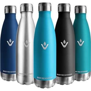 Vikaster Borracce termiche, 500ml Borraccia, Borraccia acciaio inox Mantiene Caldo per 12 Ore/Freddo 24 Ore, Borracce Senza Perdite, Adatto Bambini, Adulto, Scuola, Outdoor