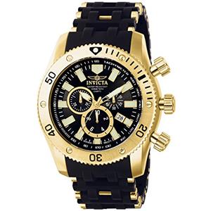 Invicta Sea Spider - Orologio da Uomo in Acciaio Inossidabile con Movimento al Quarzo - 50 mm, Oro/Nero