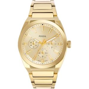 Fossil Orologio Everett da uomo, Movimento cronografo al quarzo con cinturino in acciaio inossidabile o in pelle