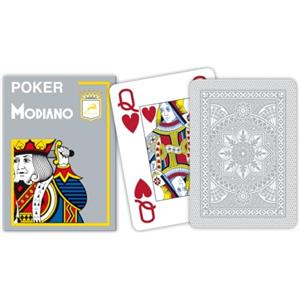 Modiano 3004882 Carte da Poker 4 Jumbo Index, Grigio