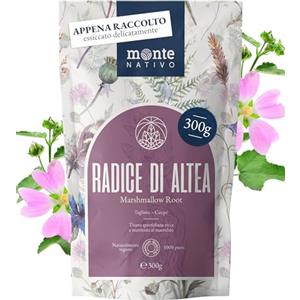 Monte Nativo Tè di Radice di Altea Monte Nativo (300g) - Radice di altea delicatamente essiccata - Tisana sfusa 100% naturale e senza additivi - Tisana aromatica per un'infusione deliziosa