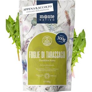 Monte Nativo Tarassaco Tisana foglie Monte Nativo (300g) - Dandelion Tea senza additivi - Infusi e tisane per la tazza di tè più deliziosa - Raccolte ed Essiccate Delicatamente - Herbal Tea