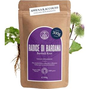 Monte Nativo Tè di radice di bardana Monte Nativo (300g) - Erbe aromatiche senza additivi - Infusi e tisane per la tazza di tè più deliziosa - Raccolte ed Essiccate Delicatamente - Herbal Tea