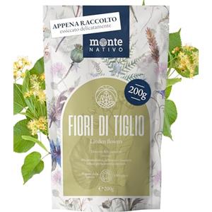 Monte Nativo Tè di Fiori di Tiglio Monte Nativo (200g) - Erbe aromatiche senza additivi - Infusi e tisane per la tazza di tè più deliziosa - Raccolte ed Essiccate Delicatamente - Herbal Tea