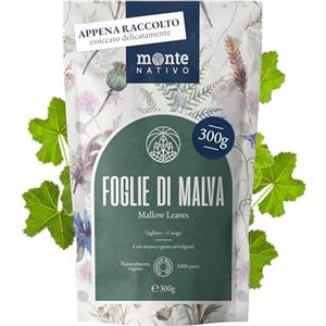 Monte Nativo Tè di Malva Monte Nativo (300g) - Foglie di malva delicatamente essiccate, 100% naturali e senza additivi - Tisana aromatica per un'infusione deliziosa