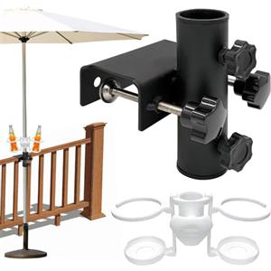 YeahBoom Supporto per ombrellone,Morsetto da Giardino per ombrelloni,Ringhiera del Balcone o Tavolo,Ombrelloni Morsetto,Supporto per ombrellone per Balcone e terrazza per Eventi all'Aperto Campeggio
