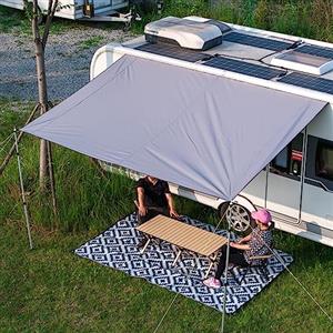 Dulepax tenda da sole per roulotte, tenda da sole con keder, tende da campeggio auto, 3000 mm impermeabile e resistente ai raggi UV, adatta per SUV, furgoni e camper, 3,5 m x 2,45 m