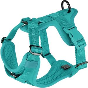 Sunraymascota Pettorina per cani con morbida imbottitura in lycra, comoda pettorina in rete traspirante, taglia regolabile per razze piccole, medie e grandi, con due fibbie (verde marrs, XL)
