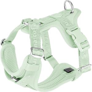Sunraymascota Pettorina per cani con morbida imbottitura in lycra, comoda pettorina in rete traspirante, taglia regolabile per razze piccole, medie e grandi, sicura, con due fibbie (verde chiaro, S)