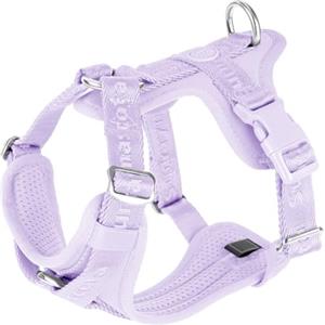 Sunraymascota, pettorina per cani con morbida imbottitura in lycra, giacca comoda e traspirante in mesh, taglia regolabile per razze piccole, medie e grandi, sicura, con due fibbie (Violetto chiaro, M