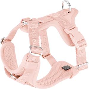 Sunraymascota Pettorina per cani con morbida imbottitura in lycra, comoda pettorina in rete traspirante, taglia regolabile per razze piccole, medie e grandi, con due fibbie (rosa chiaro, M)