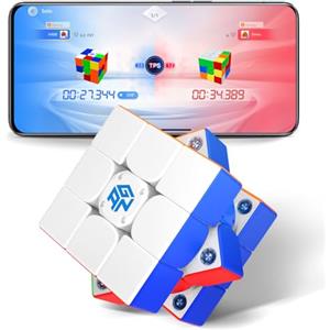 GAN 356 i carry2 Smart Cubo Magnetico Speed Cube 3x3 Durata di Circa 700 ore Magnetico Cubo intelligente interattivo attivato da App Applicazione Gratuita(Frost)