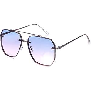 Urban Classics Occhiali da Sole Timor, Nero/Argento, Taglia Unica Unisex-Adulto