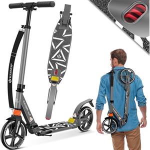 KESSER® Monopattino Cityroller Scooter Ruote da 205 mm PU Big Wheel - PRO-S con Doppia Sospensione, Scooter da Città Pieghevole e Regolabile in Altezza, Monopattino per Adulti e Bambini