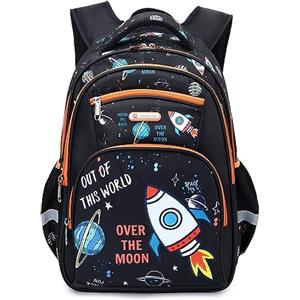 Cusangel Zaino per bambini per ragazze scuola materna elementare scuola materna borsa da 15,6 ″ multifunzionale carino grande capacità, Arancione, Medium, Zaino Calcio