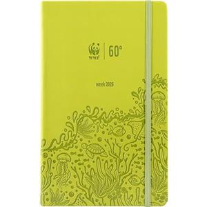 Franco Cosimo Panini WWF, Large - Agenda 2026 Settimanale 12 Mesi, Con Elastico e Doppio Segnalibro, 192 pagine, Con Calendario e Planner 2026 - Cm 13x21h, Verde