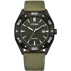 CITIZEN Eco-Drive Orologio solare da uomo con diametro di 41 mm e data, in diverse varianti, grigio., Bracciale