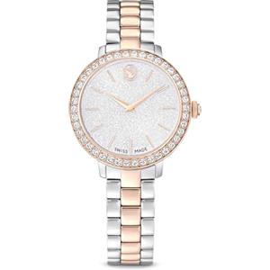 Swarovski Matrix 3-Link Orologio, con Cristalli, Swiss Made, Meccanismo al Quarzo, Impermeabile Fino a 50 m, Placcatura in Tono Oro Rosa, 30 x 30 mm, 7 mm, 12,5-19 cm, 1,2 cm