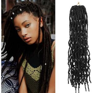 Aomig Twist Extension Capelli, 18 Pollice Crochet Braids per Donna - Passion Twist Treccine Africane, Sintetica Rasta Loks Nero