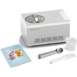 Springlane Kitchen SPRINGLANE Gelatiera e yogurtiera Elisa con compressore autoraffreddante (Argento/Contenitore bianco, 180W)