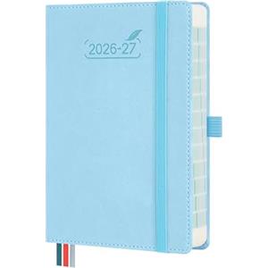 BEZEND Agenda 2026 2027 Giornaliera con Orario - 17 x 12 cm (B6) per Borsa
