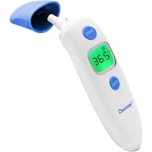 Berrcom Termometro Fronte e Orecchio Termometro Febbre Termometro Infrarossi Neonato Senza Contatto Termometro Digitale con Allarme Febbre, Lettura Istantanea