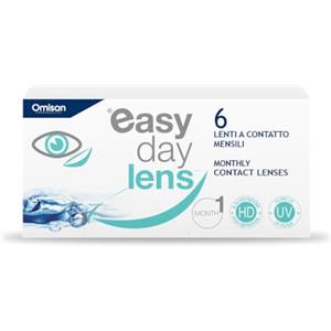 Easy Day Lens, 6 Lenti A Contatto Mensili per la correzione della miopia, -5,00