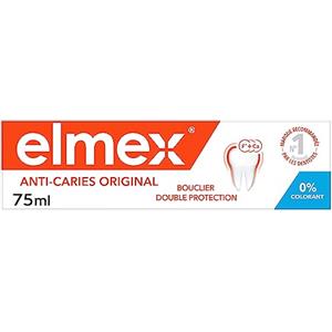 ELMEX - Dentifricio Elmex Anti-Caries Original 0% Coloranti - Carie - Denti sensibili, Gengive dolorose, protezione dello smalto - 75 ml
