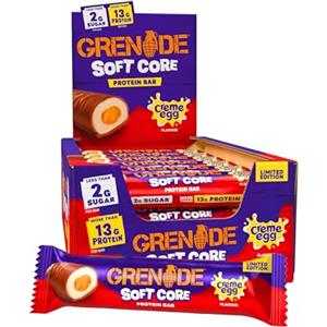 Grenade Soft Core Limited Edition Gusto Creme Egg Barretta Proteica con Cuore Morbido - High Protein, Low Sugar, 18 x 45g