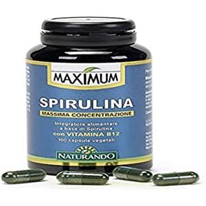 Naturando Maximum Spirulina 100 Capsule Integratore contro Stanchezza e Affaticamento