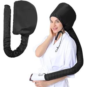 LOPHE Casco Asciugacapelli, Cuffia per Asciugare i Capelli con Elastico, Caschi Per L'asciugatura per Attacco Phon, Cuffia Asciugacapelli Ricci per La Cura Dei Capelli, Nero