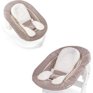 hauck Alpha Bouncer 2in1, Beige - Sdraietta Neonato con Base Dondolo Compatibile con Seggioloni Pappa Alpha+ e Beta+ - da 0 Mesi fino a 9 kg - con Cintura a 3 Punti e Riduttore di Seduta