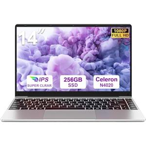 bvate PC Portatile 14 Pollici Laptop Win 11 256 GB ROM Celeron N4020 2.4G+5G WiFi upto 2.8 GHz Supporta l'espansione SSD 1TB 4.2 USB HDMI Tastiera Italiana Membrana Mouse Senza Fili-Argento-2