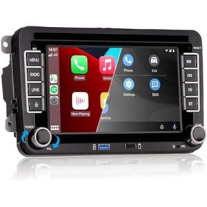 HLLECARMO Autoradio per Golf 5/Golf 6, Schermo Touch da 7 Pollici con Wireless CarPlay & Android Auto, Plug and Play, Bluetooth/AM/FM/SWC/DSP/Mirror Link per VW T5, Polo 5, Passat, Skoda, Jetta, Toura