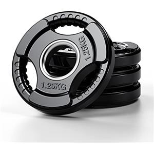 PhysKcal 4 x 1,25 kg Set di Dischi Olimpici 50 mm per Bilancieri e Manubri