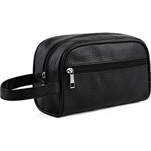 VpiuV® Pochette Uomo Donna da Polso, Borsello Uomo Donna a Mano con Cinturino, Beauty Case da Viaggio, Trousse Trucchi Morbida