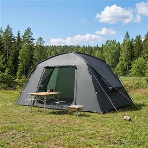 LoogCape Tenda cabina, verde oliva, 400 x 210 x 180 cm, poliestere, impermeabile, leggera, per campeggio, escursionismo, festival, spiaggia, bivacco, con apertura dell'aria
