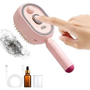 Nocsitey Spazzola Lisciante A Vapore | Pettine Ricaricabile Districante con Olio E Misurino | Spazzola Elettrica A Vapore per Capelli, Trattamento Styling 2 In 1, Ridurre L'effetto Ruvido, per Casa Viaggio