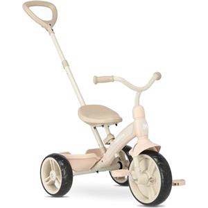Deryan Wanderer 2 in 1 Bicicletta senza pedali e triciclo - da 2 a 6 anni, triciclo per bambini con barra di spinta, bicicletta per bambini con pedali, bici senza pedali con manubrio incluso (beige).