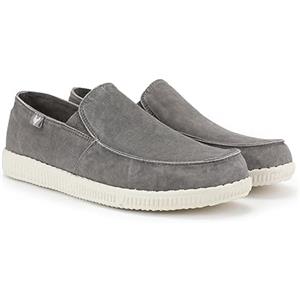 WALK IN PITAS | WP150 Slip ON Washed | Mocassini Uomo | Scarpe da Barca | Sportive Uomo | Sneakers Casual | Scarpa da Vela | Calzatura Senza Lacci | Scarpe Walkinpitas | Grigio 44