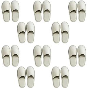 Teceyfeet Set di Ciabatte Ospiti Pantofole Usa e Getta Non- Slip Slipper Casual Scarpe da Casa Pantofole Pieghevoli,10 Paia Pantofole Donna Uomo per Hotel Viaggi Ospiti Home Spa