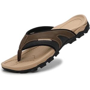 ARRIGO BELLO Infradito Uomo Sandali Estive Pelle Ciabatte Eleganti Mare Piscina Spiaggia Antiscivolo Cuoio Flip Flops Taglia 41-46