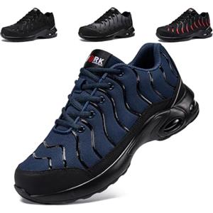 LARNMERN Scarpe Antinfortunistiche Uomo Donna Scarpe Lavoro | Traspiranti,Resistente alle Forature,Leggere,Comode,Antiscivolo,Con Punta in Acciaio,Ammortizzante