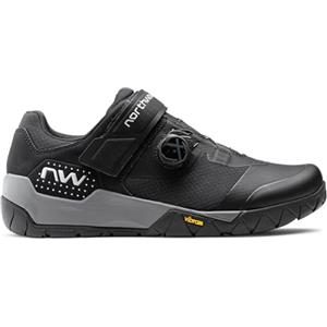 Northwave Overland Plus Scarpe MTB Uomo - Mountain Bike Trail/Gravel, Suola Vibram Fort Augustus, SLW3 con Velcro, Clipless