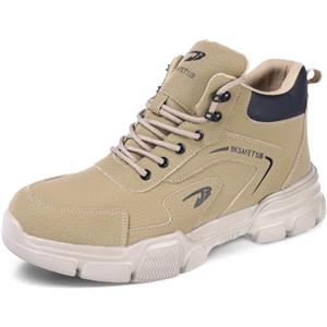 OFFCUP Scarpe Antinfortunistiche Uomo Donna, Sicurezza Scarpe da Lavoro, Pelle Sportive Sicurezza Scarpe con Punta in Acciaio Invernali Scarpe Protettive Industriali Antiscivolo Impermeabili